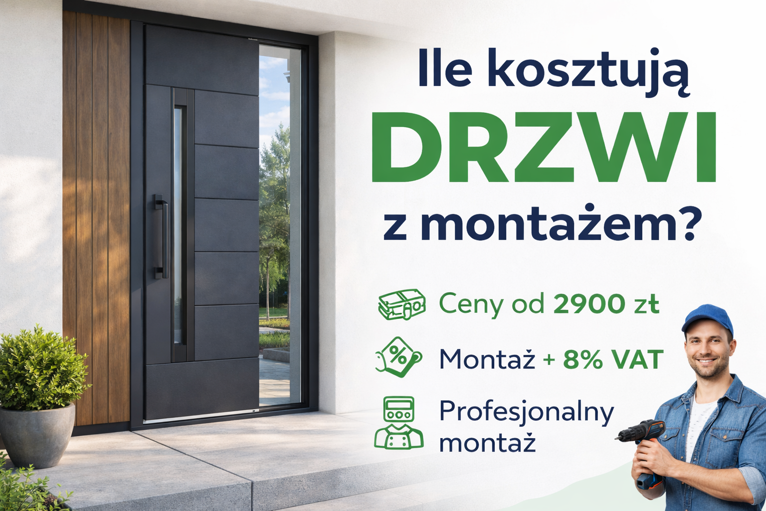 Nowoczesne drzwi zewnętrzne do domu